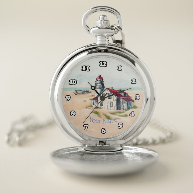 Noon Lighthouse  Pocket Watch (Inside)