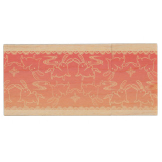 Noon & Night Rabbit USB Wood USB Flash Drive
