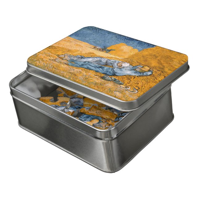 Noon, rest from work by Vincent Van Gogh  Jigsaw Puzzle (Lid Open)