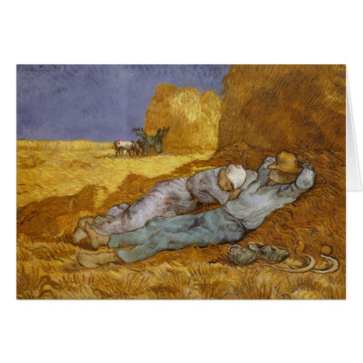 Noon Rest from Work (Millet) Van Gogh Fine Art Cards (Front Horizontal)