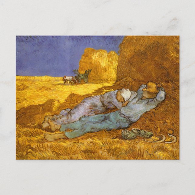 Noon, Rest From Work Van Gogh Fine Art Postcard (Front)