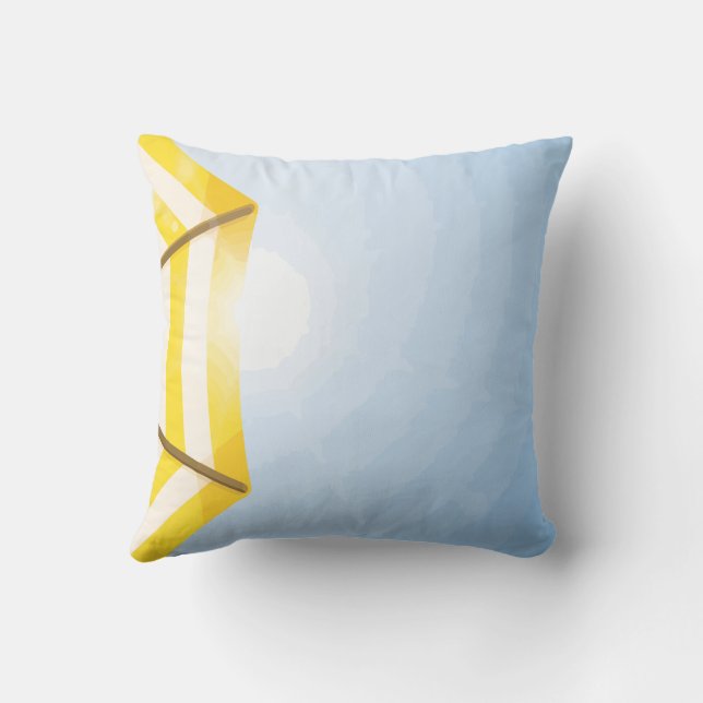 Noon Sun Throw Pillow (Back)