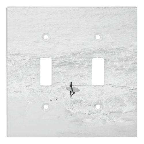 Noon Surfer Vibes 2 surf wall art  Light Switch Cover