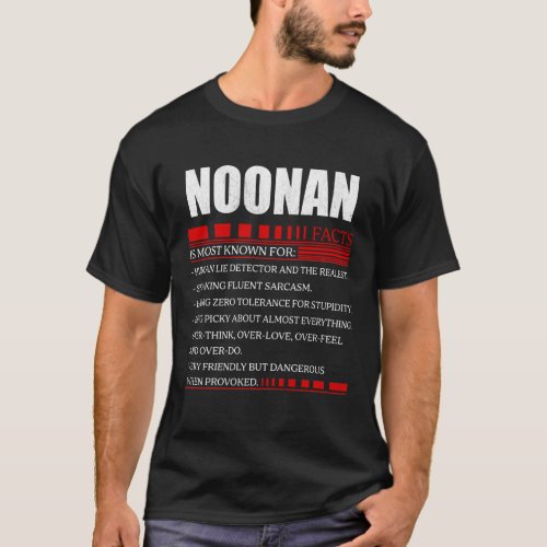 NOONAN Last Name T Shirt NOONAN family name crest T_Shirt
