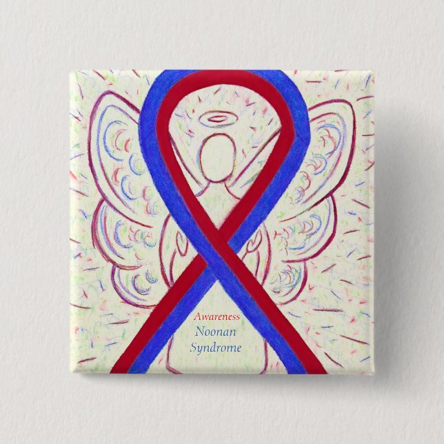 Noonan Syndrome Awareness Ribbon Angel Pins (Front)