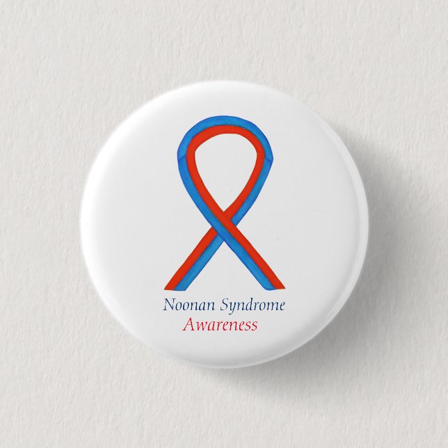 Noonan Syndrome Awareness Ribbon Button Pins (Front)