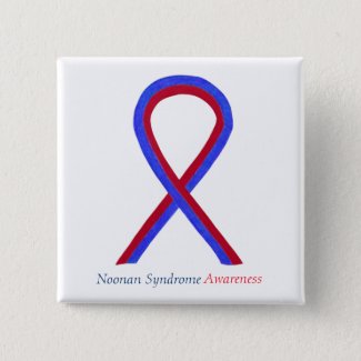 Noonan Syndrome Awareness Ribbon Pin Buttons