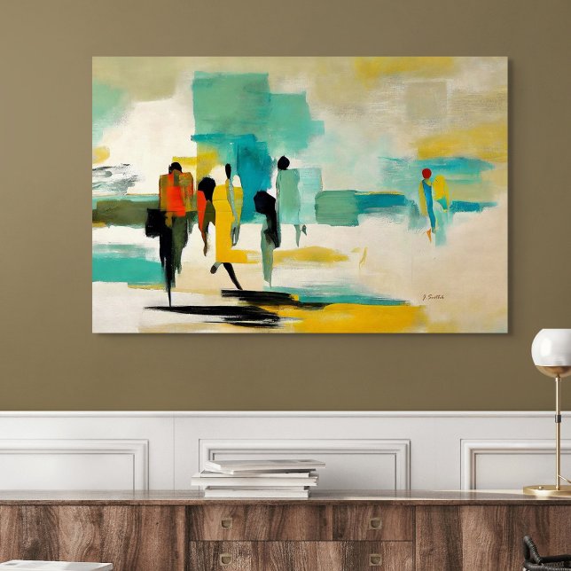 Noontide Vibrance – Abstract Figures Canvas Print (Noontide Vibrance – Abstract Figures)