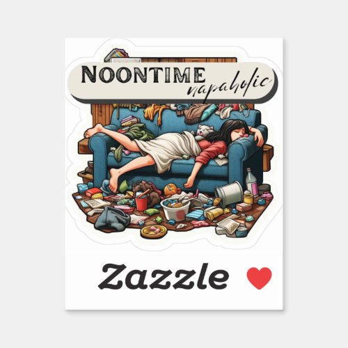 Noontime Napaholic Sticker _ mom tired worn_out
