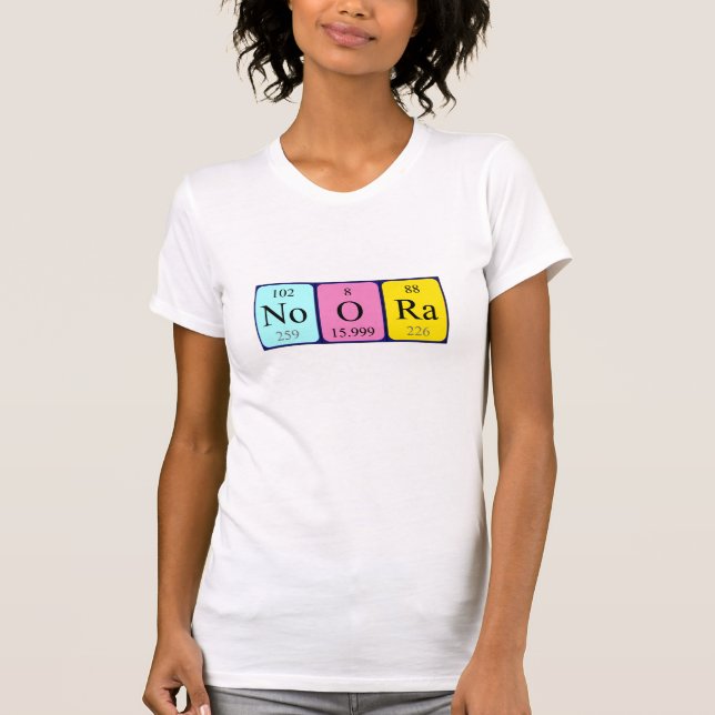 Noora periodic table name shirt (Front)