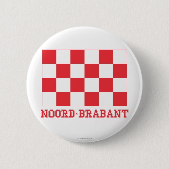 Noord-Brabant Flag with name Button (Front)