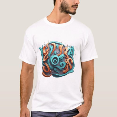 NoorVibe Elevate Your Style with 3D Logo T_Shirt 