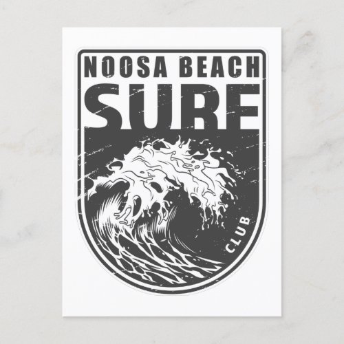 Noosa Beach Surf Club Australia Emblem Postcard