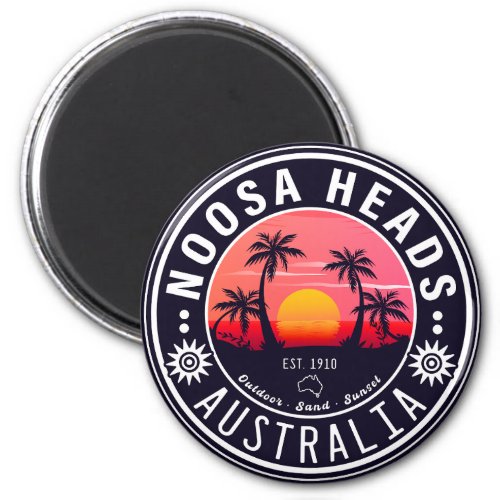 Noosa Heads Australia Vintage Retro Souvenirs 80s Magnet
