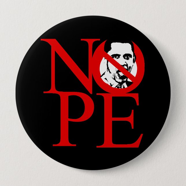 Nope 4 pinback button (Front)