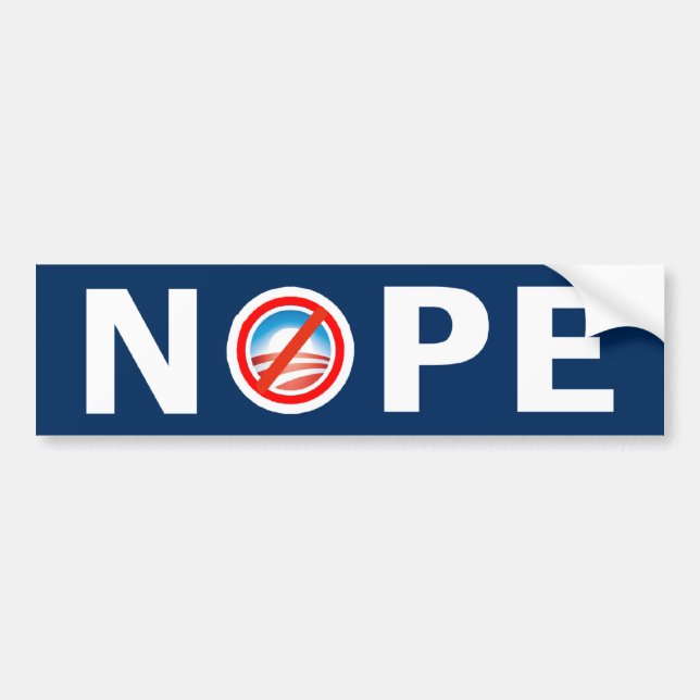 NOPE Anti Obama Bumper Sticker (Front)