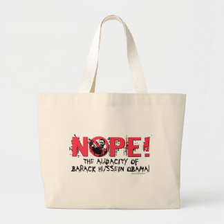 Nope Anti Obama Gear '08 Large Tote Bag