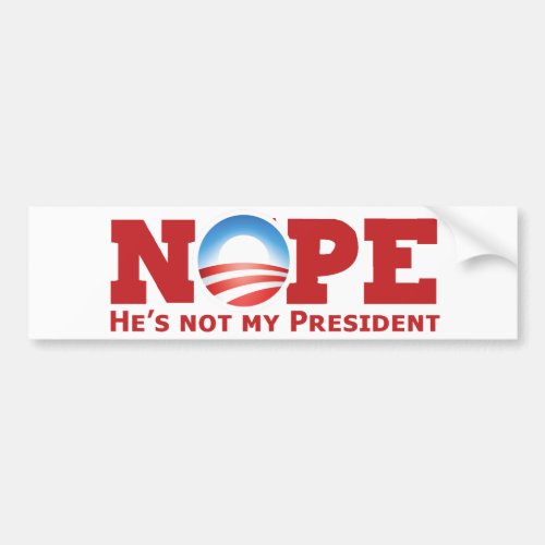 Nope anti_obama nobama bumper sticker