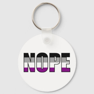 Nope Asexual Pride Flag Ace Pride Keychain