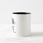 Nope Boston Terrier Two-Tone Coffee Mug (Center)