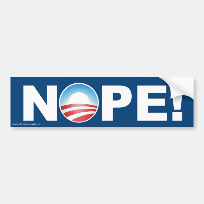 NOPE BUMPER STICKER