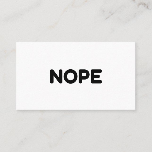 NOPE CALLING CARD (Front)