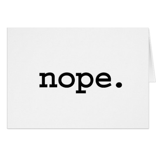 nope. cards (Front Horizontal)