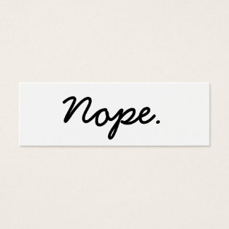 Nope! Cards