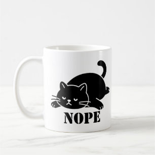 NOPE Cat Funny for Cat Lovers Coffee Mug