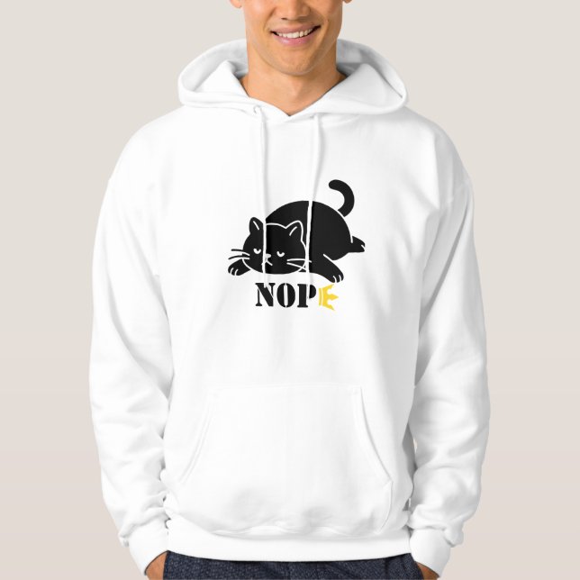 NOPE Cat Funny for Cat Lovers Hoodie (Front)