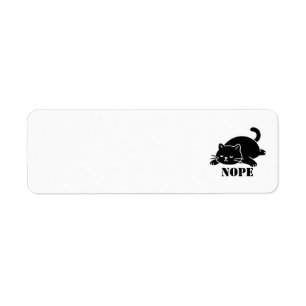 NOPE Cat Funny for Cat Lovers Label