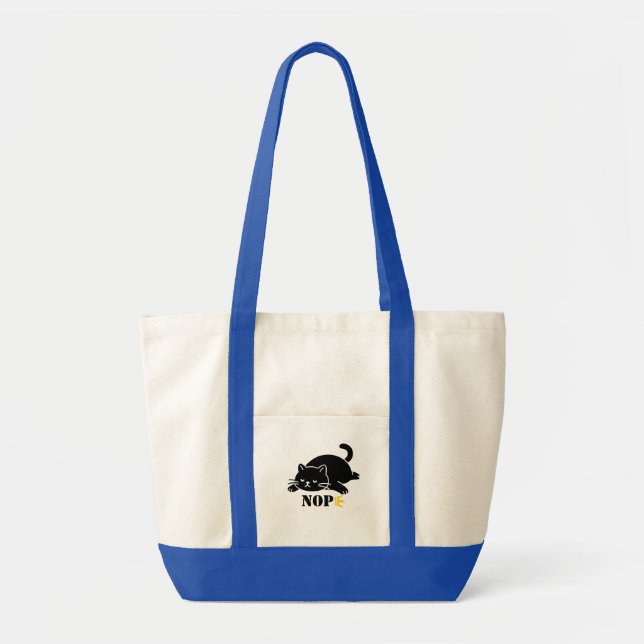 NOPE Cat Funny for Cat Lovers Tote Bag (Front)