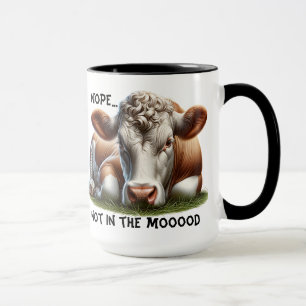 "Nope..." Cow Pun Customizable Mug