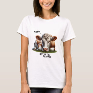 "Nope..." Cow Pun   T-Shirt
