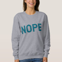 NOPE | Distressed Sarcasm Typography in Blue 