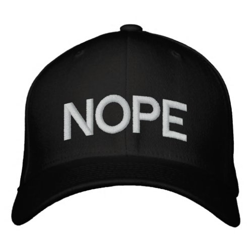 Nope Embroidered Baseball Cap