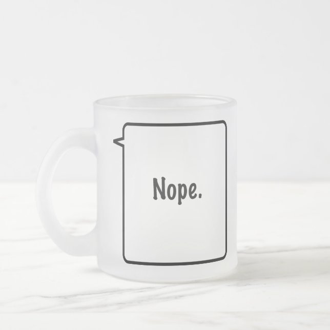 NOPE Frosted Mug (Left)