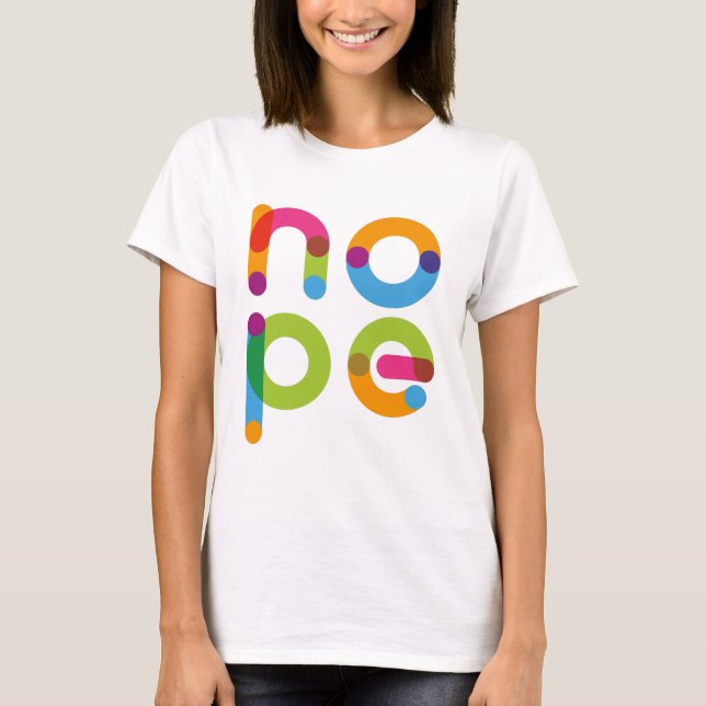 Nope funny colorful text T-Shirt (Front)