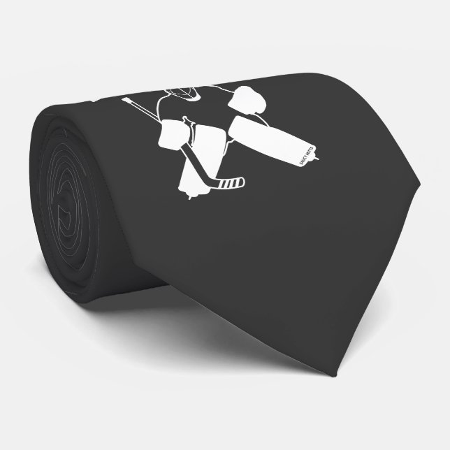 Nope Funny Hockey Goalie Neck Tie (Rolled)