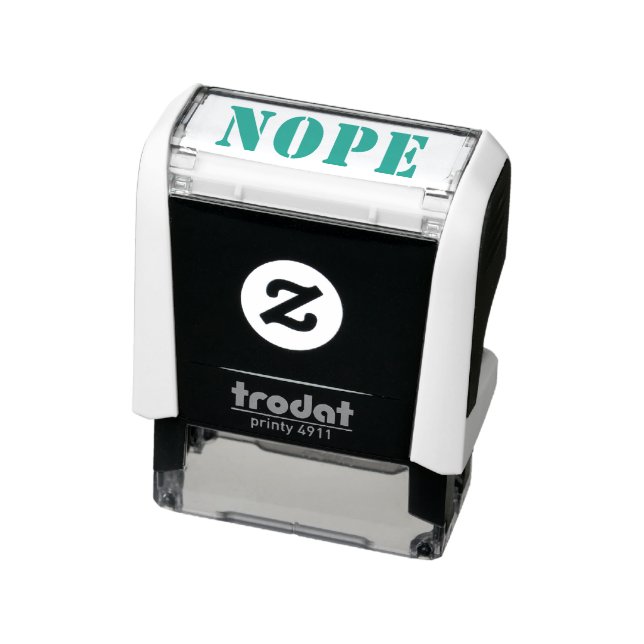 Nope Funny Humor Meme Office LOL Joke Fun Craft Self-inking Stamp (Product)
