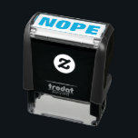 NOPE Funny Meme Simple Typography Cute Humorous Self-inking Stamp<br><div class="desc">Nope Funny Sarcasm Humor Self Inking Stamp - Text can be customized. Your choice of ink color. Simple modern minimalist design gets right to the point. Sarcastic inspirational / motivational satire quote makes a funny office gag gift for coworker, employee, boss, secretary, administrative assistant, office manager, teacher, etc. Add some...</div>