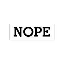NOPE Funny Self Inking Stamp