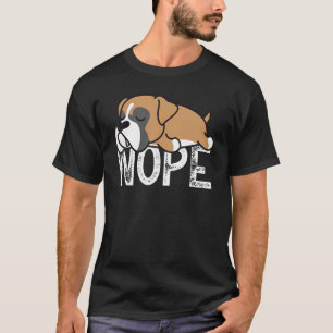 Nope Lazy English Bulldog Dog T-Shirt