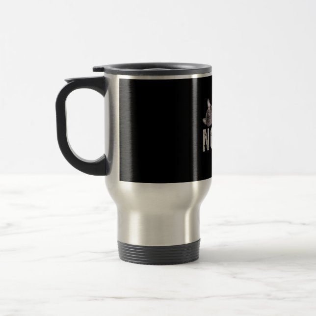 Nope Lazy French Bulldog Dog Lover Gift Travel Mug (Left)