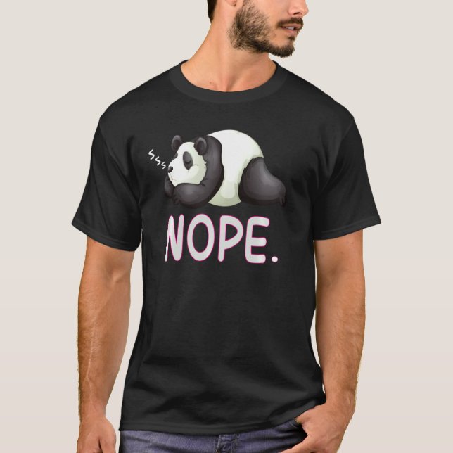 Nope Lazy Panda Note Today Pullover (Front)
