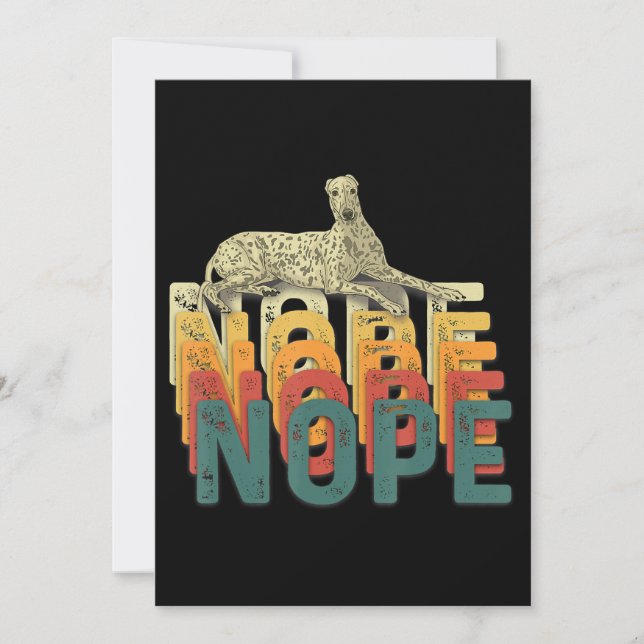 Nope Lazy Whippet Dog - Dog Lover Gift Holiday Card (Front)