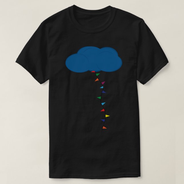 Nope Movie Cloud Sticker T-Shirt (Design Front)