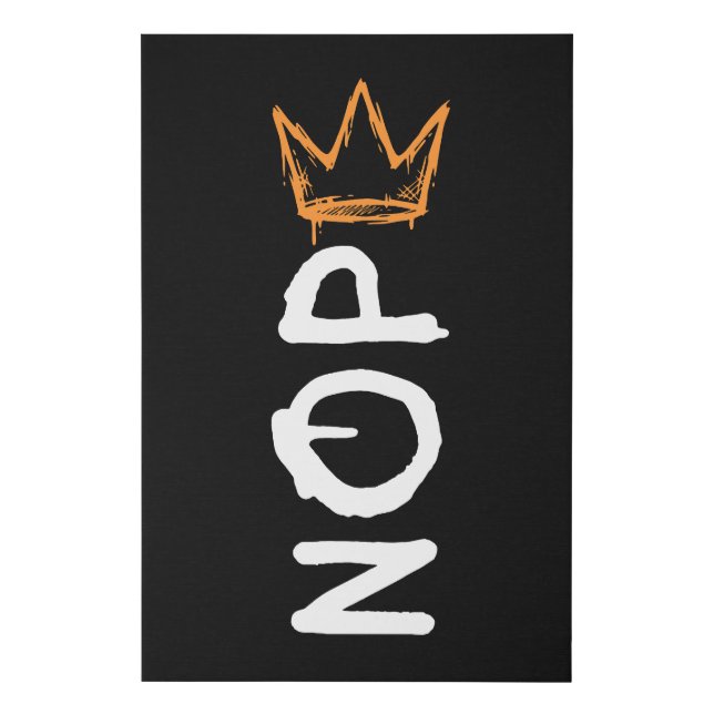 Nope No Kings America Democracy Anti-Trump I Faux Canvas Print (Front)
