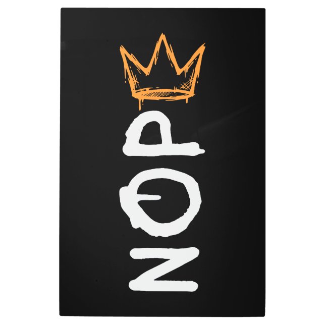 Nope No Kings America Democracy Anti-Trump I Metal Print (Front)