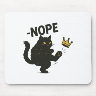 Nope No Kings In America Black Cat Pro Democracy S Mouse Pad